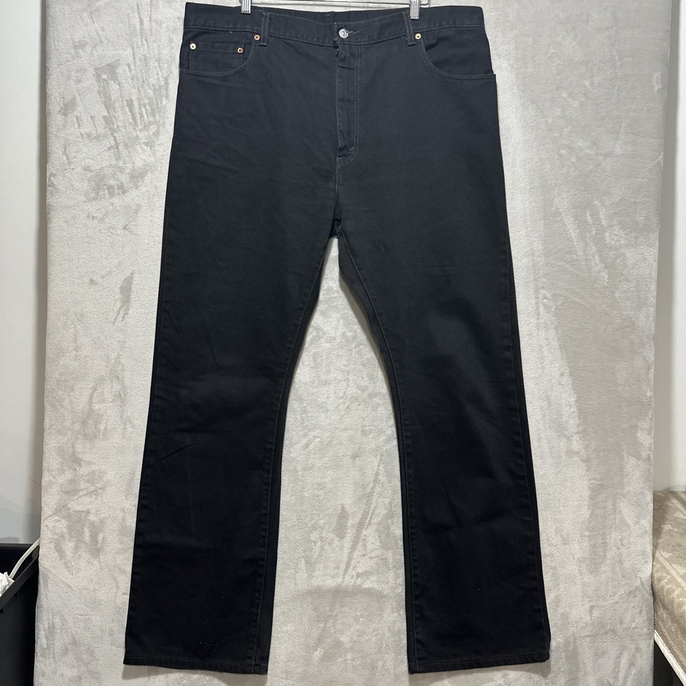 Levi's 517 Bootcut Western 5 Pocket Denim Jeans Men's Size 42 Black Logo Classic